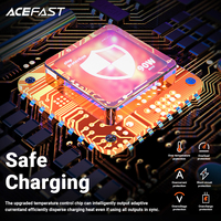 ACEFAST 4 Port USB ładowarka samochodowa gniazdo do zapalniczki splitter PD QC3.0 90W wyświetlacz LED woltomierza stacja dokująca stacja szybkiego ładowania 4